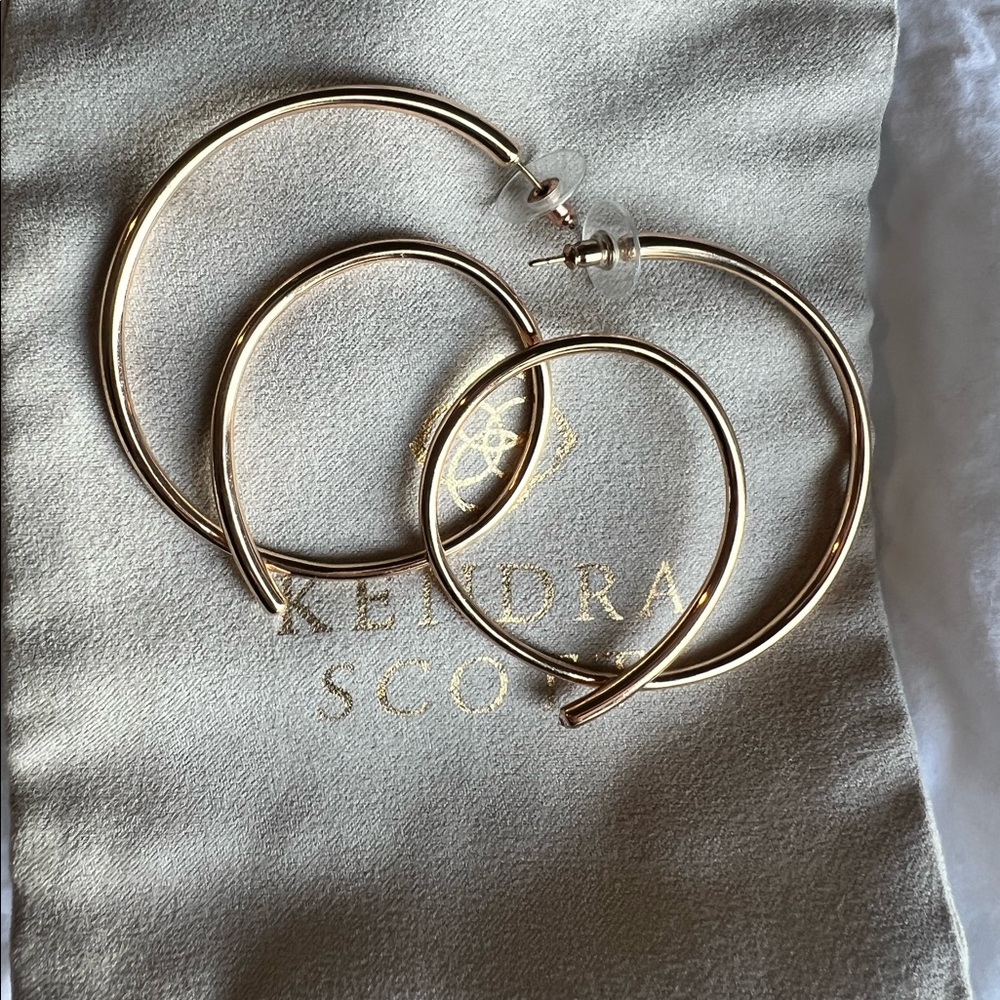 Kendra Scott Myles Hoop Earrings rose gold